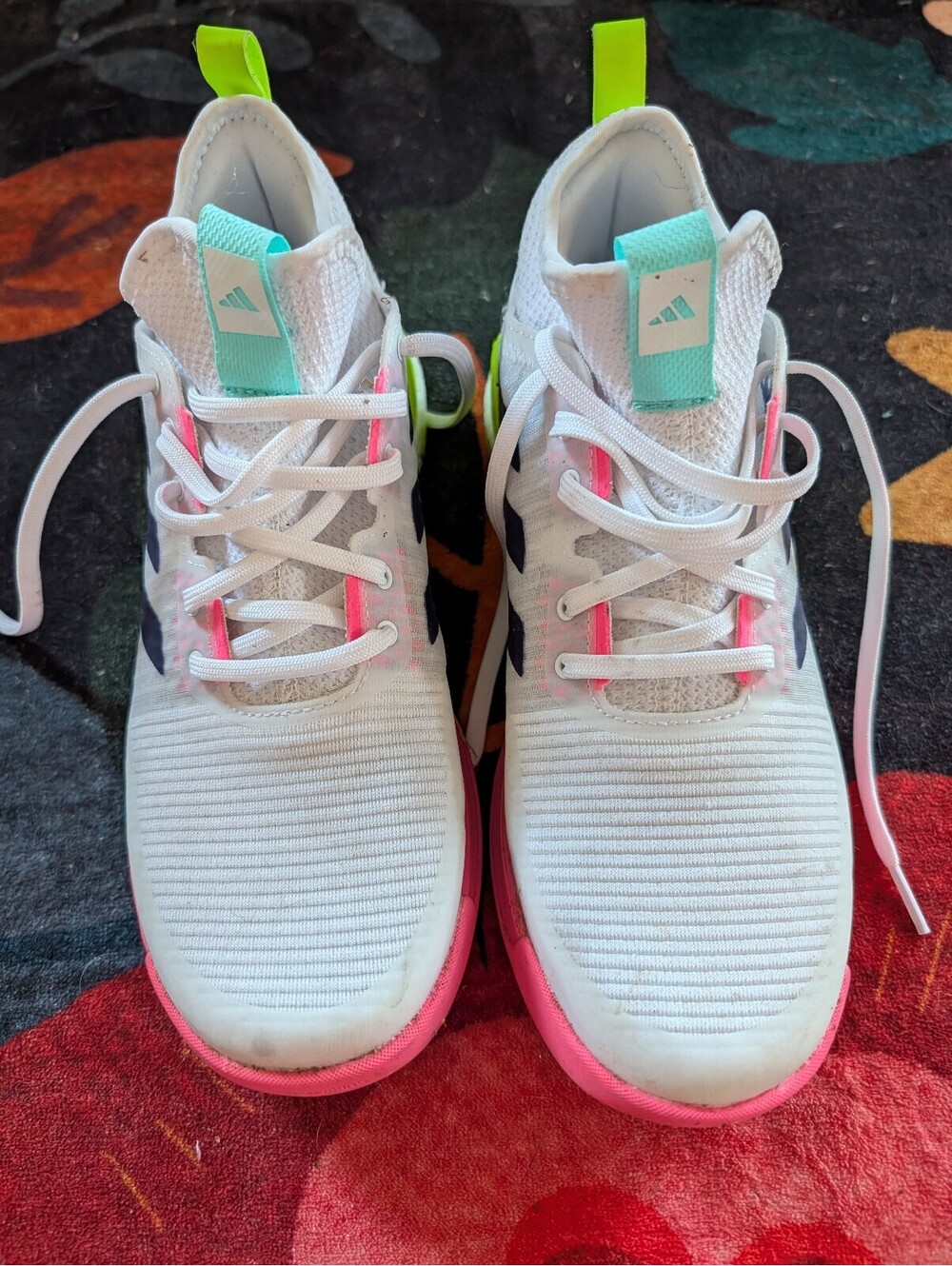 Adidas Crazyflight White Neon Basketball Shoes Size 8.5